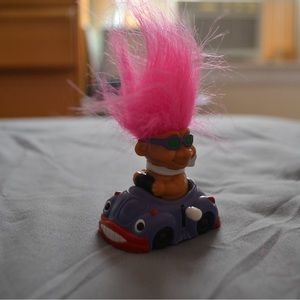 Driving Troll Wind Up Toy Pink Hair RUSS